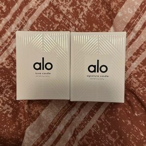 Alo signature and love candle